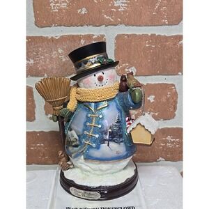 Thomas Kinkade White Christmas Snowman Bradford Editions Winter Wonderland